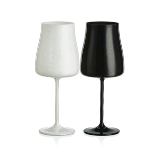 White wine glass Black White 400 ml