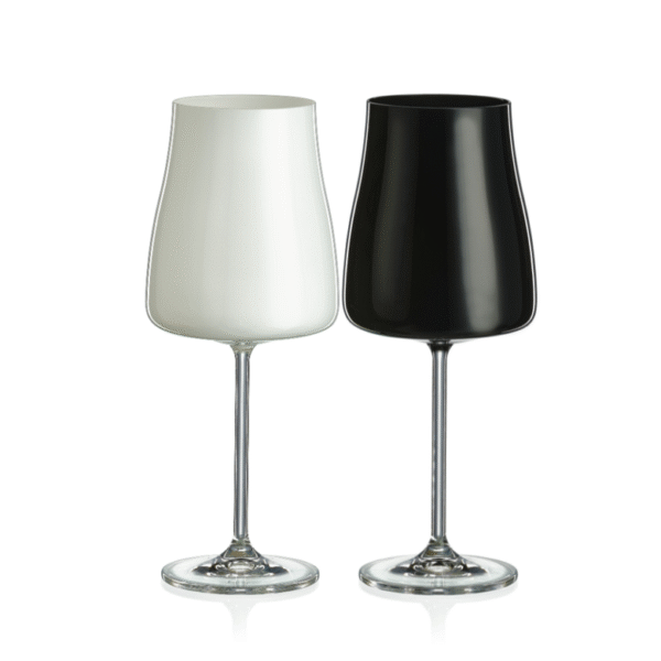 Sklenice na bílé víno Black White 400 ml