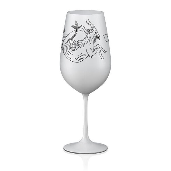 Sklenice na víno Zodiac Kozoroh 550 ml | Bílá