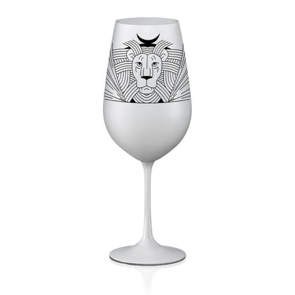 Sklenice na víno Zodiac Lev 550 ml | Bílá