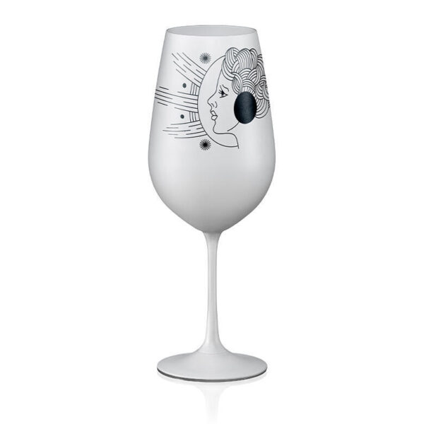 Sklenice na víno Zodiac Panna 550 ml | Bílá