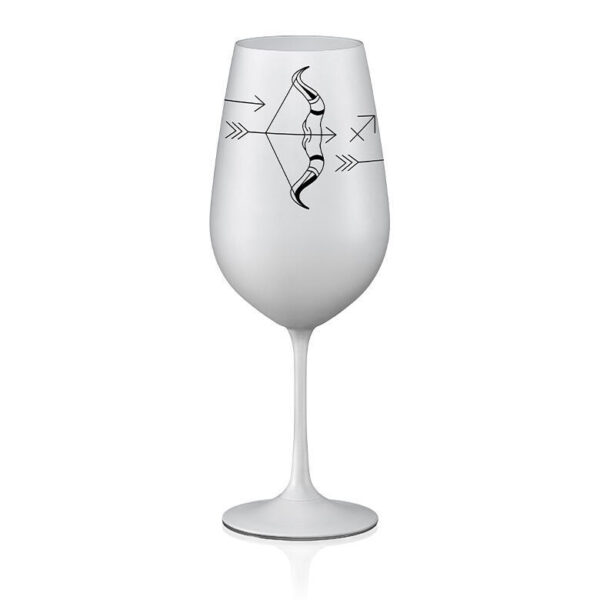 Sklenice na víno Zodiac Střelec 550 ml | Bílá