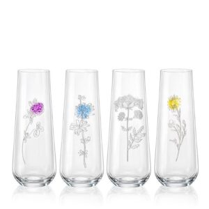 Sklenice na šumivé víno Louka 250 ml | Luční květy