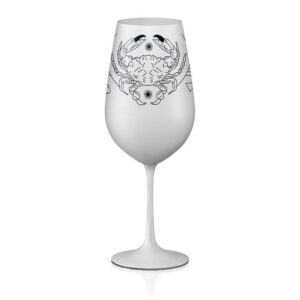 Wine glass Zodiac Rak 550 ml | White - Crystalex CZ | Bohemia Crystal™