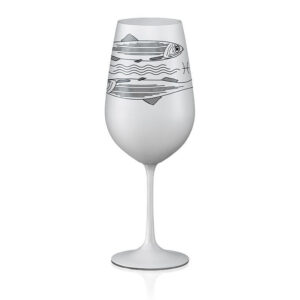 Wine glass Zodiac Fish 550 ml | White