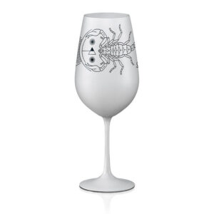 Wine glass Zodiac Scorpio 550 ml | White