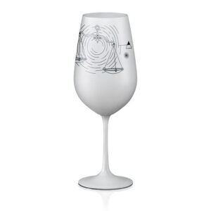 Wine glass Zodiac Libra 550 ml | White